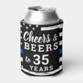 Cheers and Beers Custom 10-7 Police Retirement Blikjeskoeler (Blikje Voorkant)