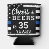 Cheers and Beers Custom 10-7 Police Retirement Blikjeskoeler (Voorkant)