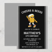 Cheers and Beers Drink Humor Grappig 37ste verjaar Kaart (Voorkant / Achterkant)