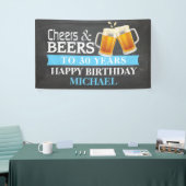 Cheers and Beers Happy 30th Birthday Banner Blue (Beurs)