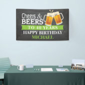 Cheers and Beers Happy 40th Birthday Banner Green (Beurs)