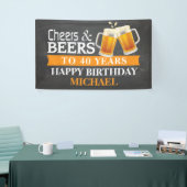 Cheers and Beers Happy 40th Birthday Banner Sinaas (Beurs)