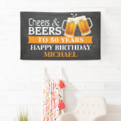 Cheers and Beers Happy 50th Birthday Banner Sinaas (Insitu)