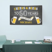 Cheers and Beers Happy 60th Birthday Banner (Beurs)