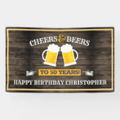 Cheers and Beers Happy Birthday Spandoek (Horizontaal)