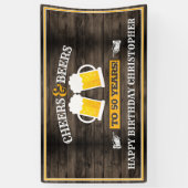 Cheers and Beers Happy Birthday Spandoek (Verticaal)