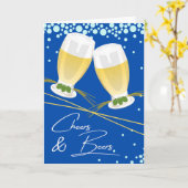 Cheers and Beers Happy Jubileum Hops and Bubble Kaart (Gele Bloem)