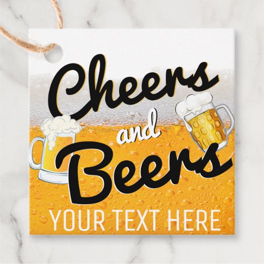 Cheers and Beers|Koude Schuim Bierpul Bedankjes Labels (Voorkant)
