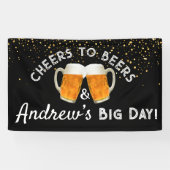 Cheers and Beers & [Name]’s Big Day Rustic  Spandoek (Horizontaal)