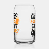 Cheers and Beers Personalized Birthday Blikvorm Glas (Rechts)