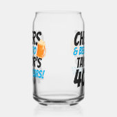 Cheers and Beers Personalized Birthday Blikvorm Glas (Links)
