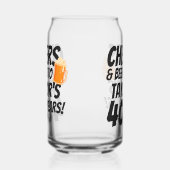 Cheers and Beers Personalized Birthday Blikvorm Glas (Rechts)