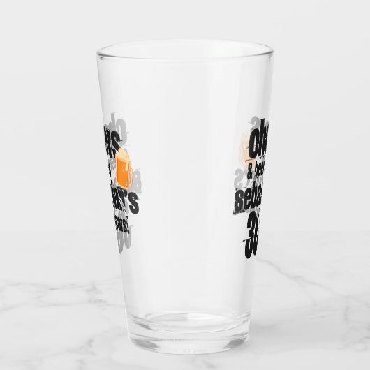 Cheers and Beers Personalized Birthday Glas (Rechts)