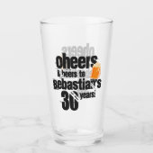 Cheers and Beers Personalized Birthday Glas (Voorkant)