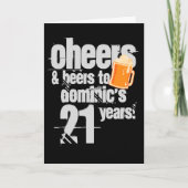 Cheers and Beers Personalized Birthday Kaart (Voorkant)