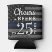 Cheers and Beers Personated Police Retirement Blikjeskoeler (Achterkant)