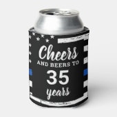 Cheers and Beers Personated Police Retirement Blikjeskoeler (Blikje Voorkant)