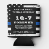 Cheers and Beers Personated Police Retirement Blikjeskoeler (Achterkant)