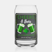 Cheers and Beers St. Patrick's Day Party Blikvorm Glas (Voorkant)