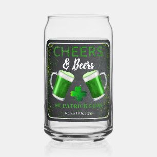 Cheers and Beers St. Patrick's Day Party Blikvorm Glas