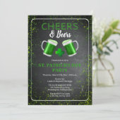 Cheers and Beers St. Patricks Day Party Kaart (Staand voorkant)
