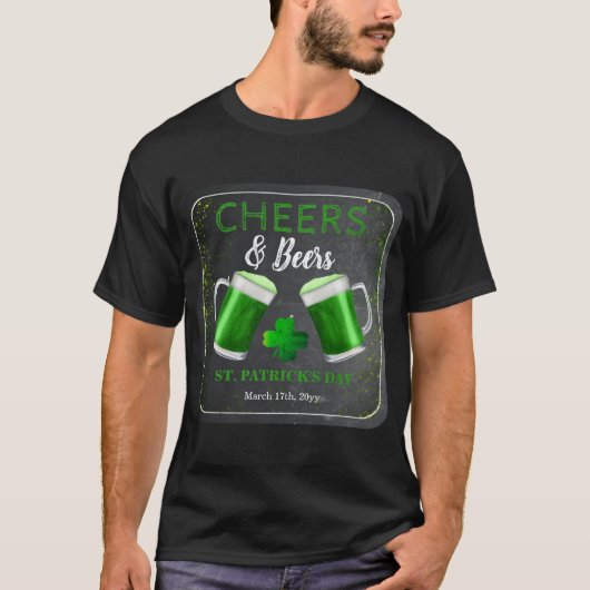 Cheers and Beers St. Patricks Day Party T-shirt (Voorkant)
