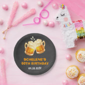 Cheers and Beers Surprise 60th Birthday Chalkboard Papieren Bordje (Feest)