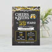 Cheers and Beers to 23 Years Backyard BBQ Birthday Kaart (Staand voorkant)