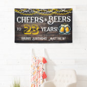 Cheers and Beers to 23 Years Birthday Party Banner (Insitu)