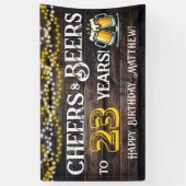 Cheers and Beers to 23 Years Birthday Party Banner (Verticaal)