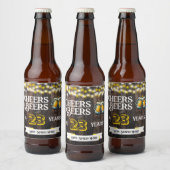 Cheers and Beers to 23 Years Rustic Birthday Bier Etiket (Flessen)