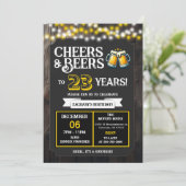 Cheers and Beers to 23 Years Surprise Backyard Kaart (Staand voorkant)
