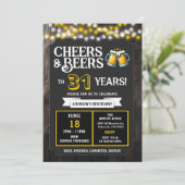 Cheers and Beers to 31 Years Backyard BBQ Birthday Kaart (Staand voorkant)
