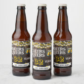 Cheers and Beers to 32 Years Rustic Birthday Bier Etiket (Flessen)