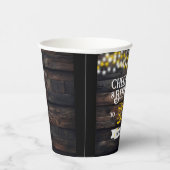 Cheers and Beers to 37 Years Rustic Birthday Papieren Bekers (Rechts)