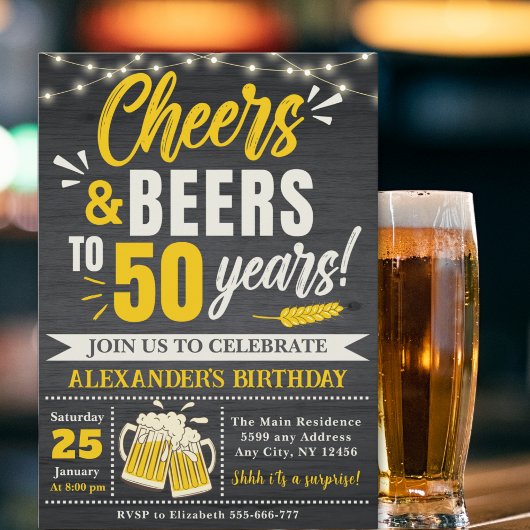 Cheers and Beers to 50 Years, Beer-Themed Kaart