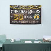 Cheers and Beers to 50 Years Birthday Party Banner (Beurs)