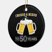 Cheers and Beers to 50 Years Keramisch Ornament (Links)