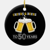 Cheers and Beers to 50 Years Keramisch Ornament (Achterkant)
