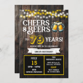 Cheers and Beers to 79 Years Backyard BBQ Birthday Kaart (Voorkant / Achterkant)