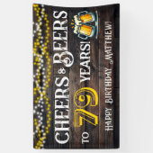 Cheers and Beers to 79 Years Birthday Party Banner (Verticaal)