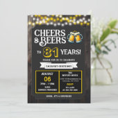 Cheers and Beers to 81 Years Surprise Backyard Kaart (Staand voorkant)