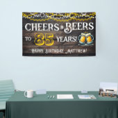 Cheers and Beers to 85 Years Birthday Party Banner (Beurs)