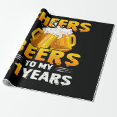 Cheers and beers to my 21th Birthday Gift Cadeaupapier (Uitgerold)