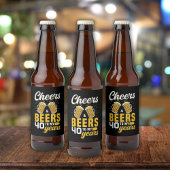 Cheers and Beers to my 40 Years, Fun Any Birthday Bier Etiket