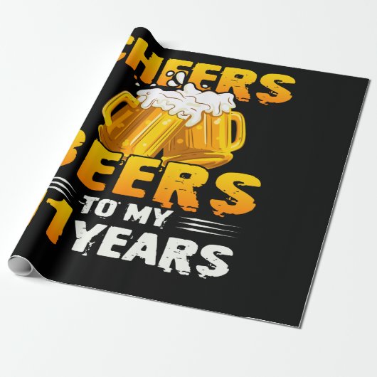 Cheers and beers to my 41th Birthday Gift Cadeaupapier (Uitgerold)