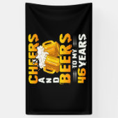 Cheers and beers to my 46th Birthday Gift Spandoek (Verticaal)