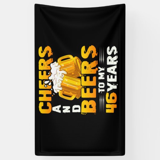 Cheers and beers to my 46th Birthday Gift Spandoek (Verticaal)