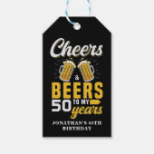 Cheers and Beers to my 50 Years, Birthday Cadeaulabel (Voorkant)