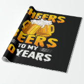 Cheers and beers to my 60 Years 60th Birthday Gift Cadeaupapier (Uitgerold)